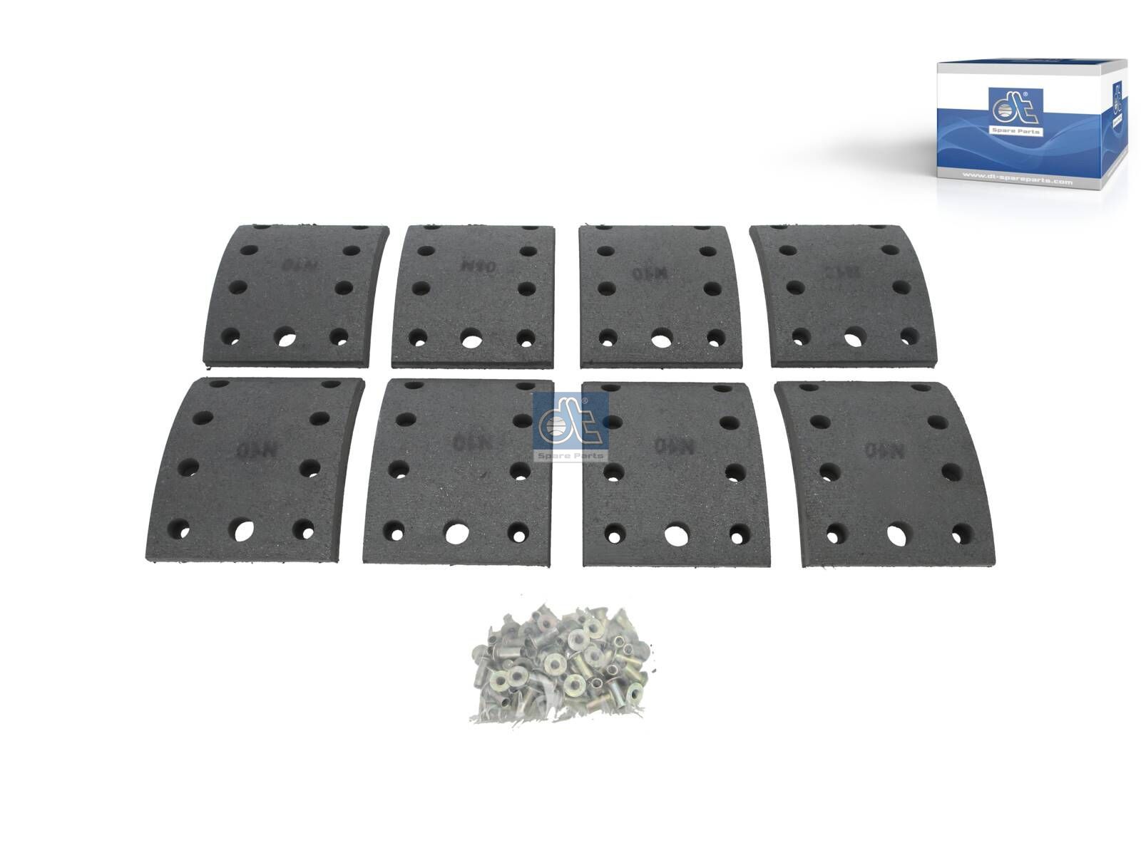 Juego de forros de freno de tambor DT Spare Parts 4.91452 Juego de forros de freno de tambor kit de eje -