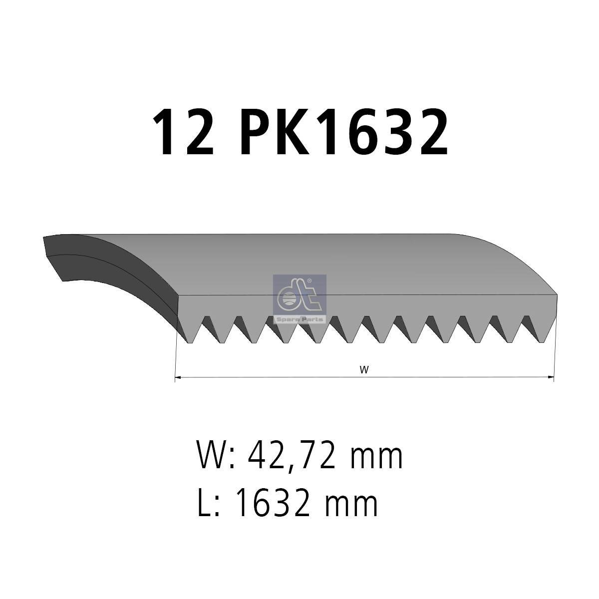 Multiribbed belt DT Spare Parts 3.34333
