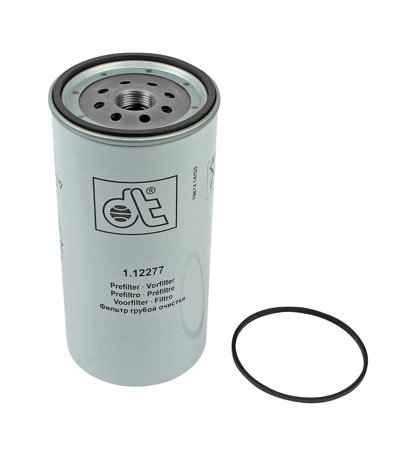 Fuel filter DT Spare Parts 1.12277 Fuel filter D: 107 mm 1" x 14 UNS H: 217 mm