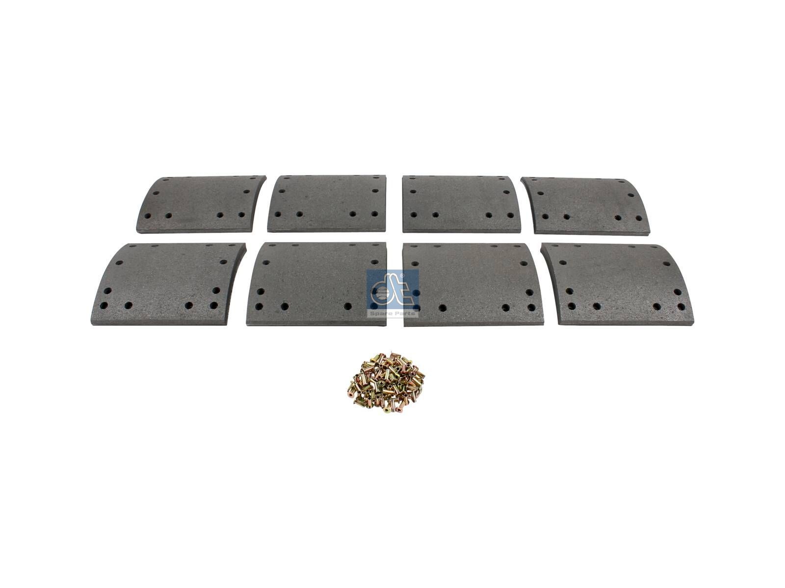 Drum brake lining kit | DT Spare Parts 10.23000