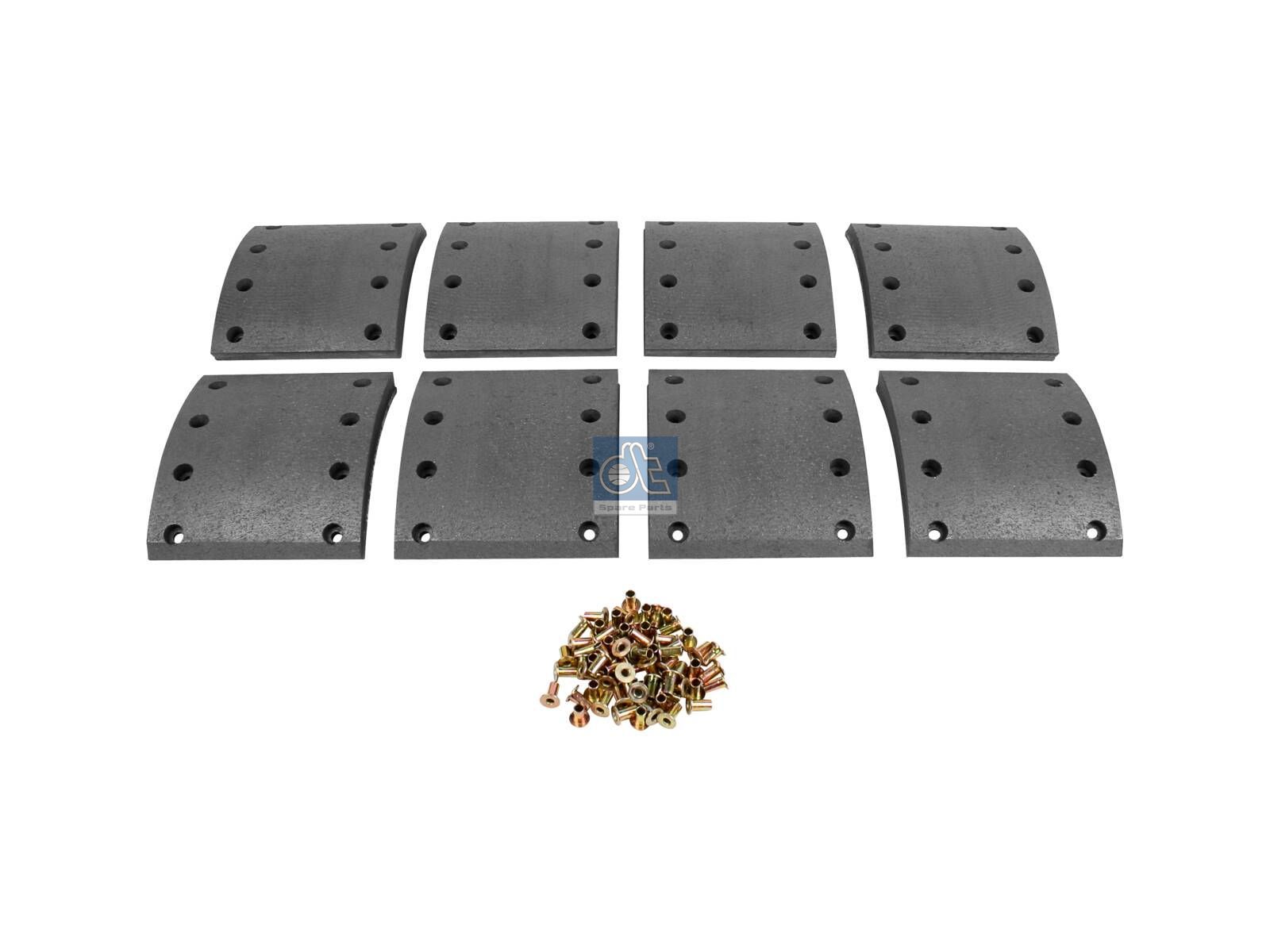 Drum brake lining kit | DT Spare Parts 10.33014
