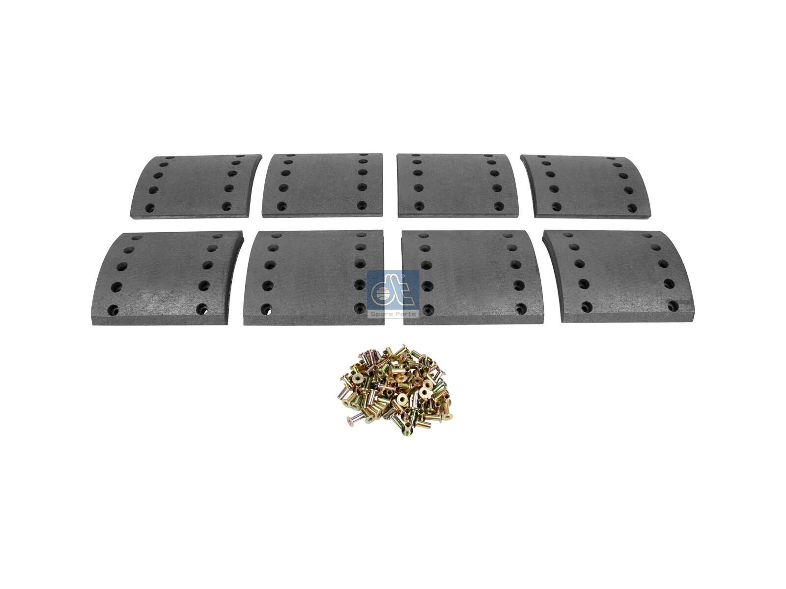 Drum brake lining kit | DT Spare Parts 10.33027