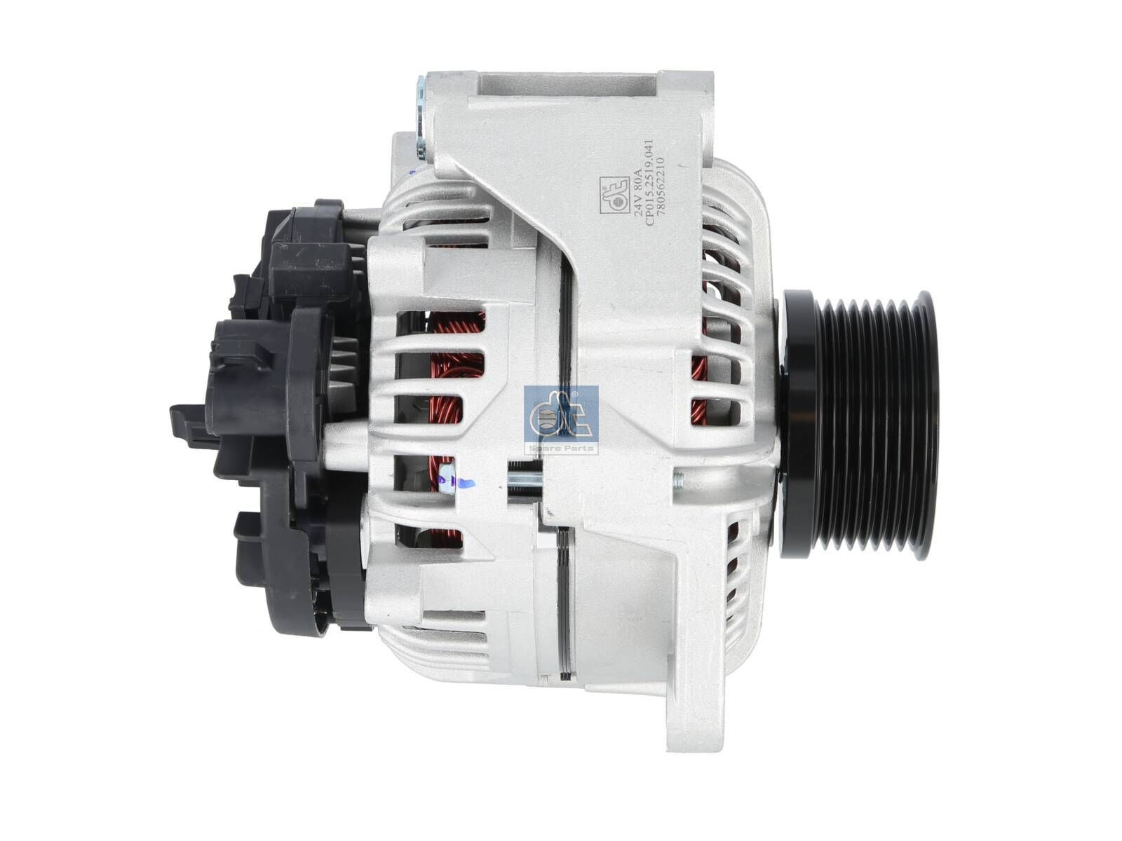 Alternador DT Repuestos 4.64041 Alternador 24 V 8 ranuras I: 80 A