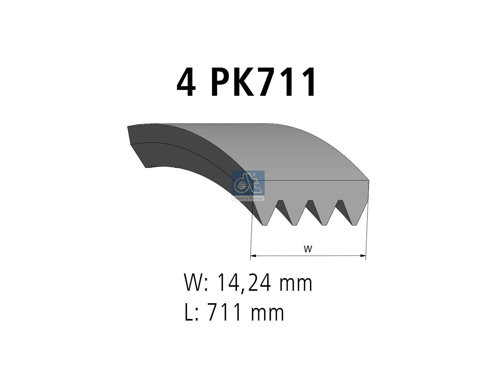 Multiribbed belt | DT Spare Parts 11.12076