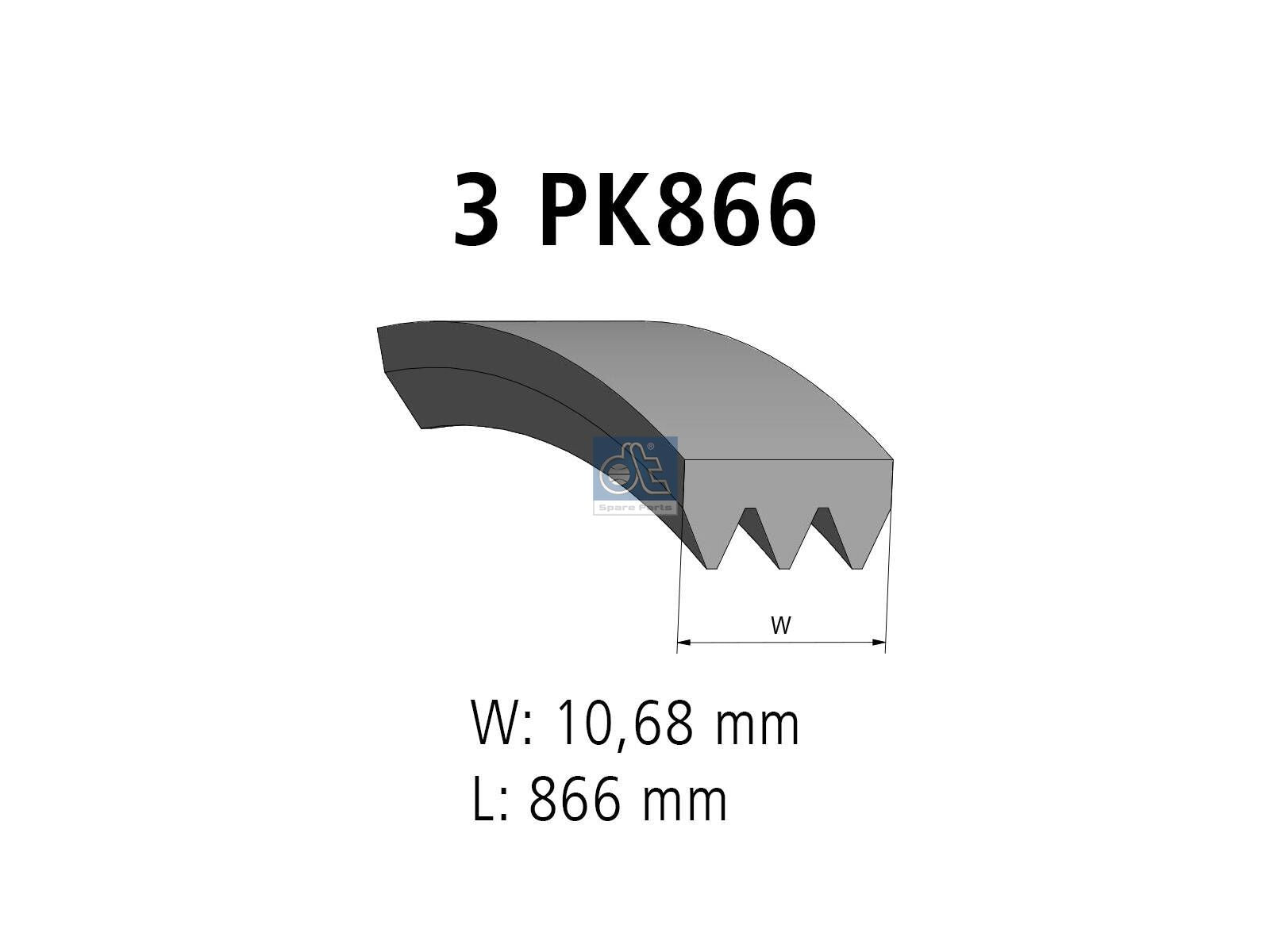 Multiribbed belt | DT Spare Parts 12.15400