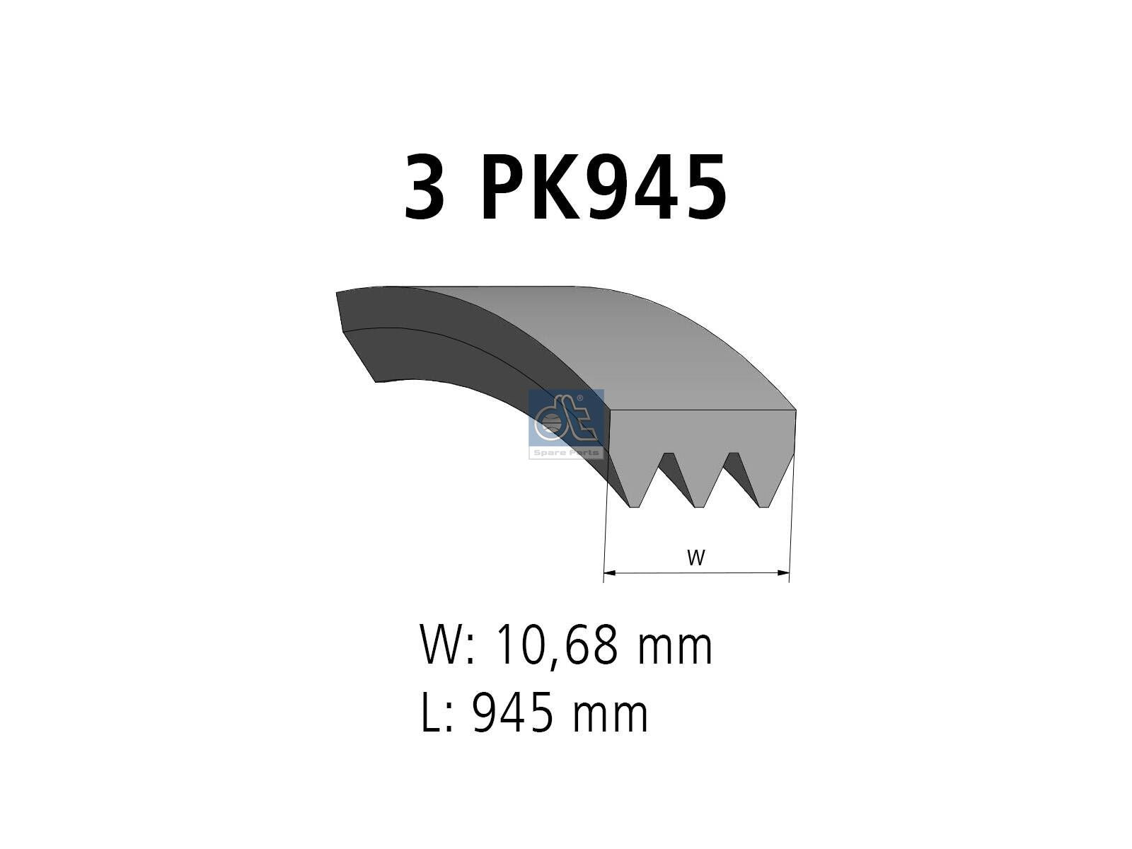Multiribbed belt | DT Spare Parts 12.15401