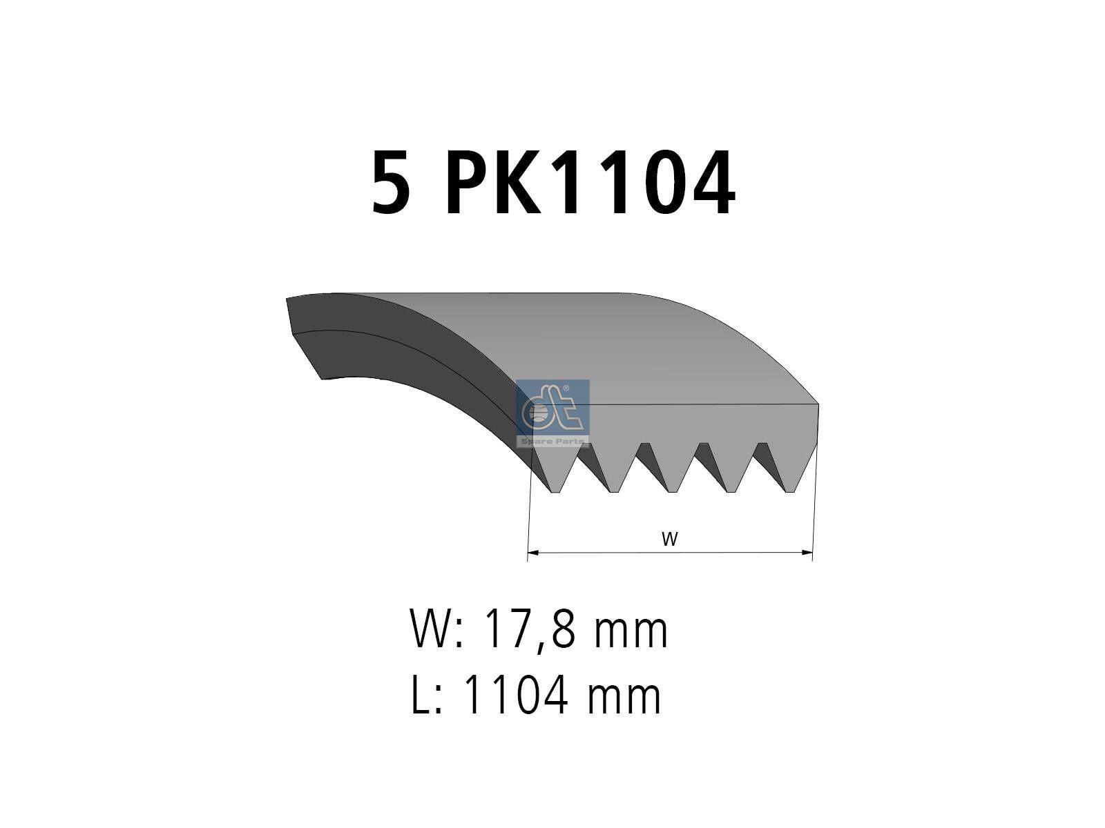 Multiribbed belt | DT Spare Parts 12.15405