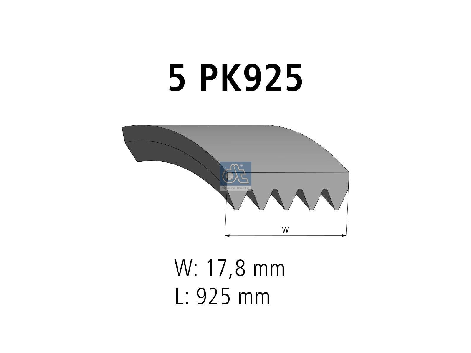 Multiribbed belt | DT Spare Parts 12.15406