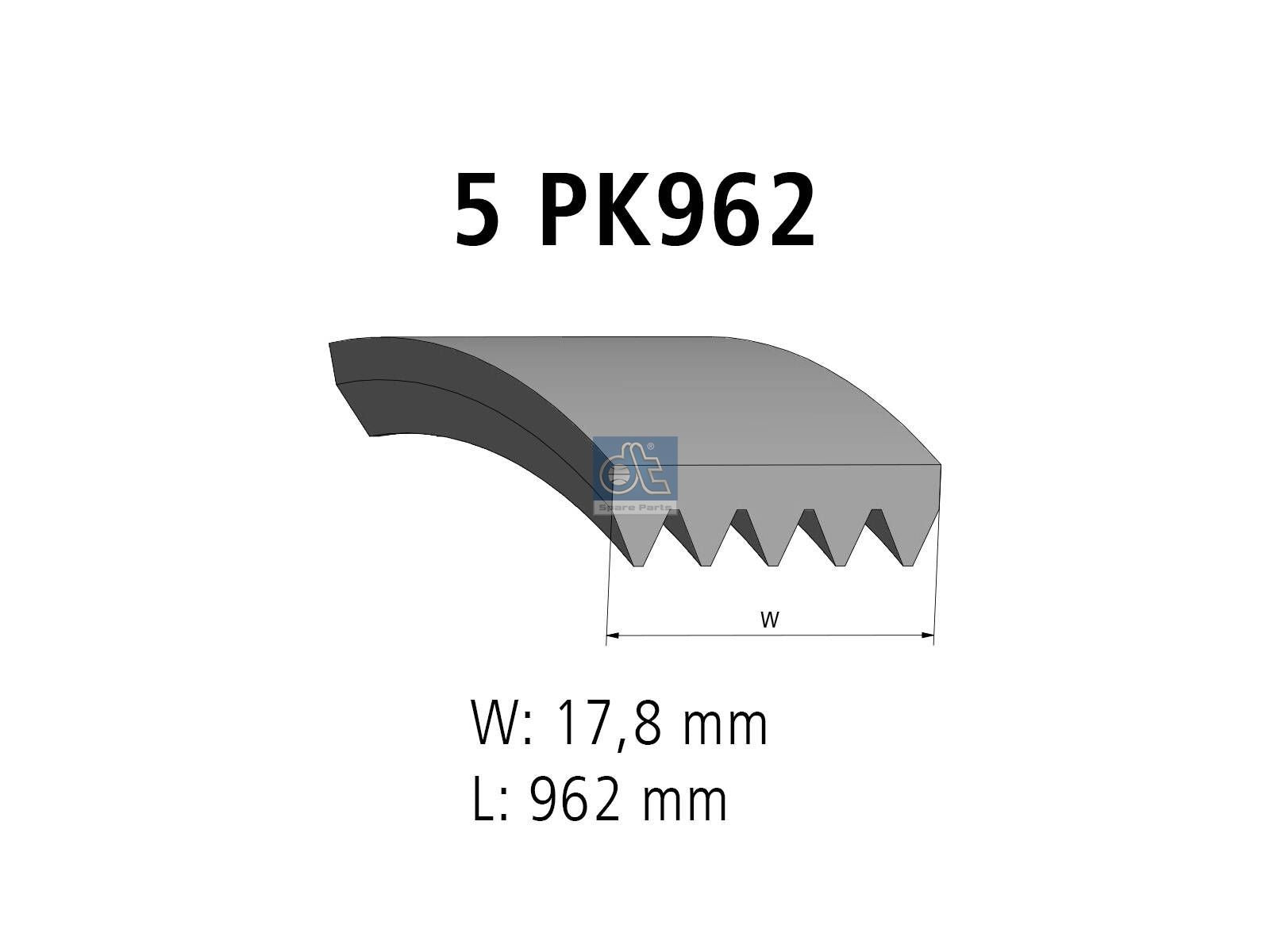 Multiribbed belt | DT Spare Parts 12.15408