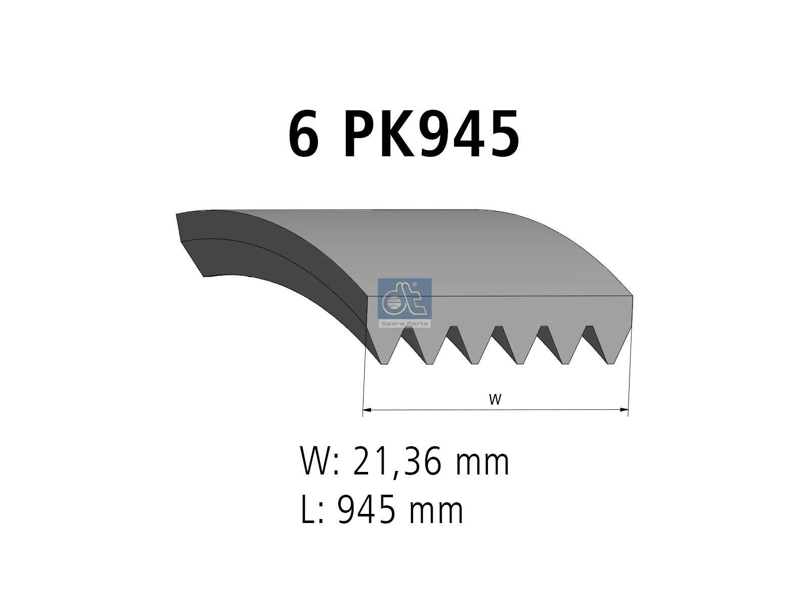 Multiribbed belt | DT Spare Parts 12.15419