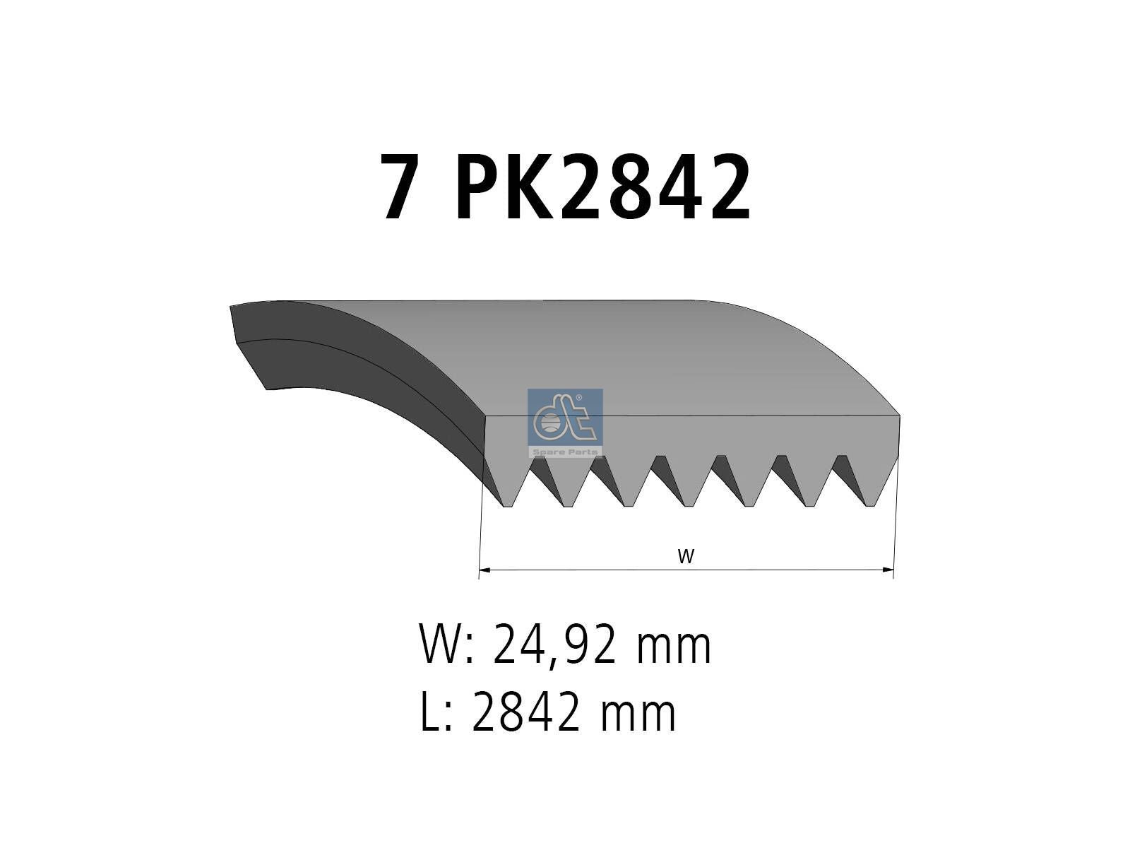 Multiribbed belt | DT Spare Parts 13.43507