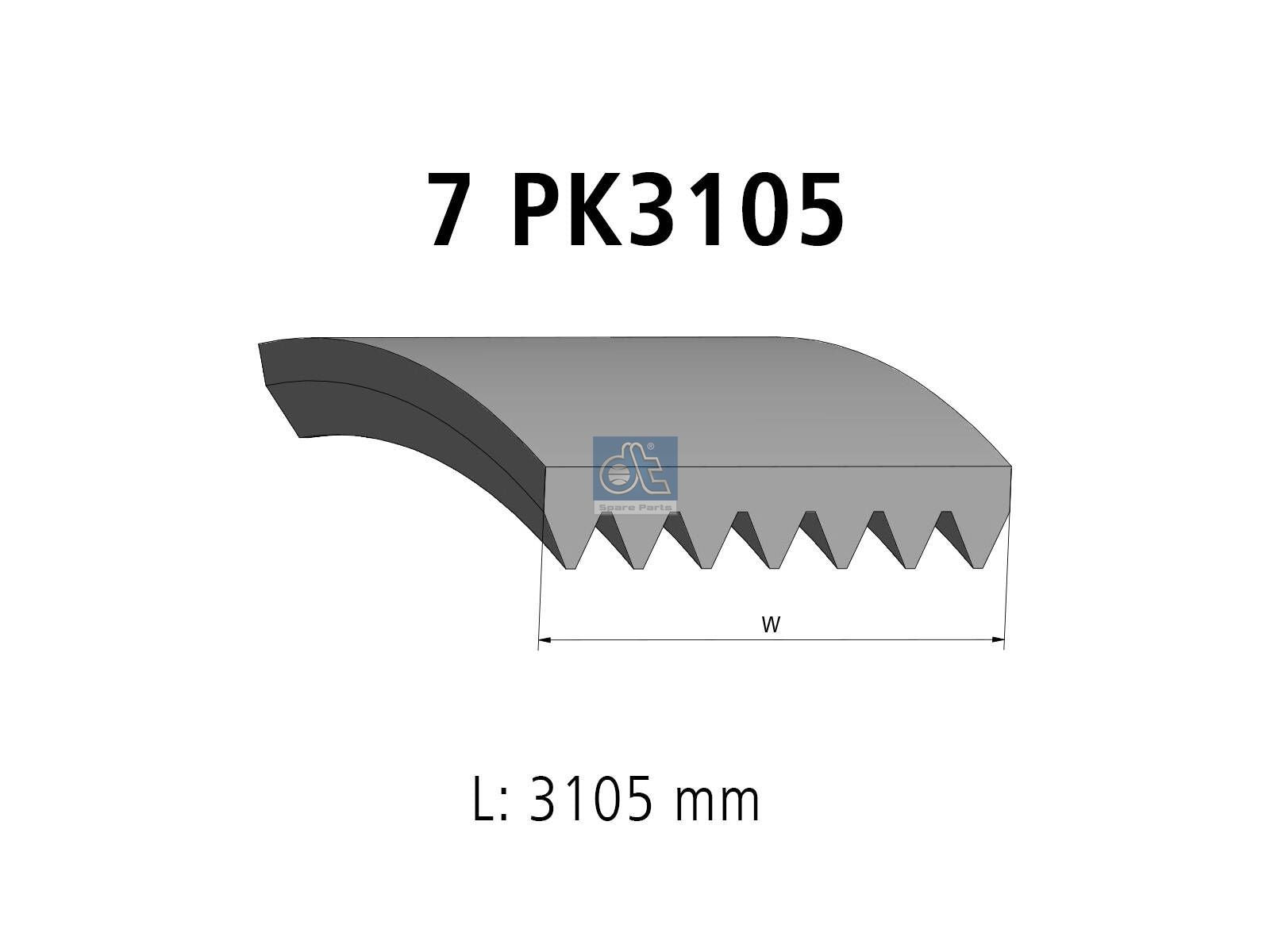 Multiribbed belt | DT Spare Parts 13.43514