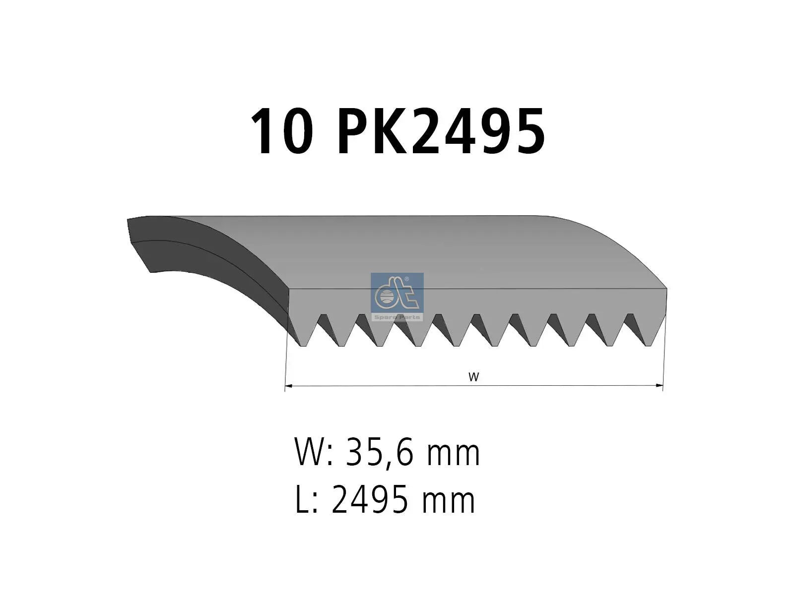 Multiribbed belt | DT Spare Parts 1.21765
