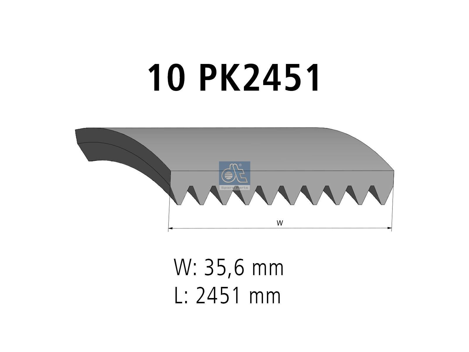 Multiribbed belt | DT Spare Parts 1.51502