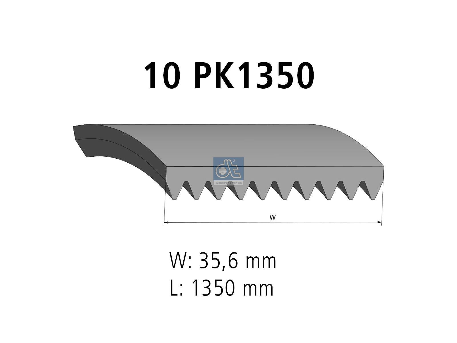 Multiribbed belt | DT Spare Parts 2.15380