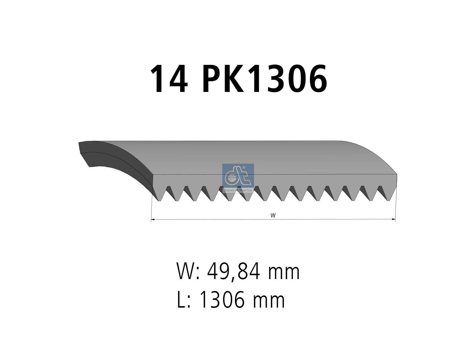 Multiribbed belt | DT Spare Parts 3.34208