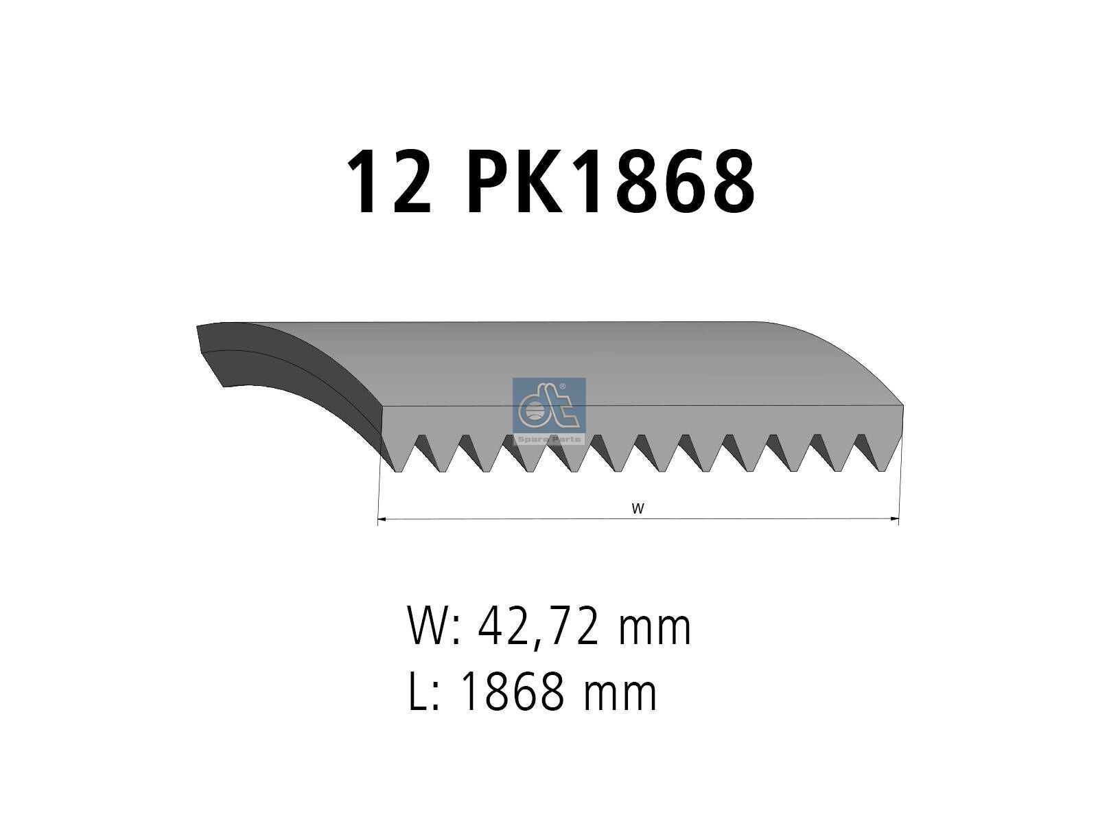 Multiribbed belt | DT Spare Parts 3.34334