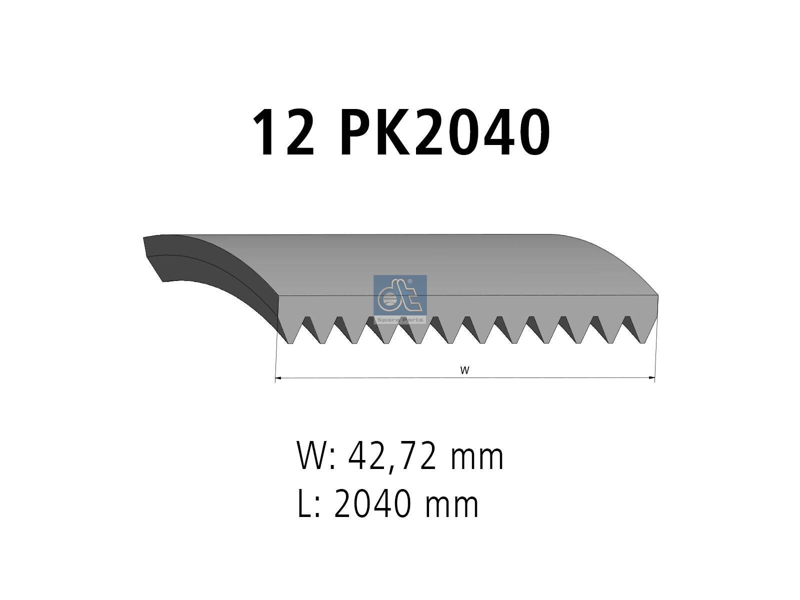 Multiribbed belt | DT Spare Parts 3.34335