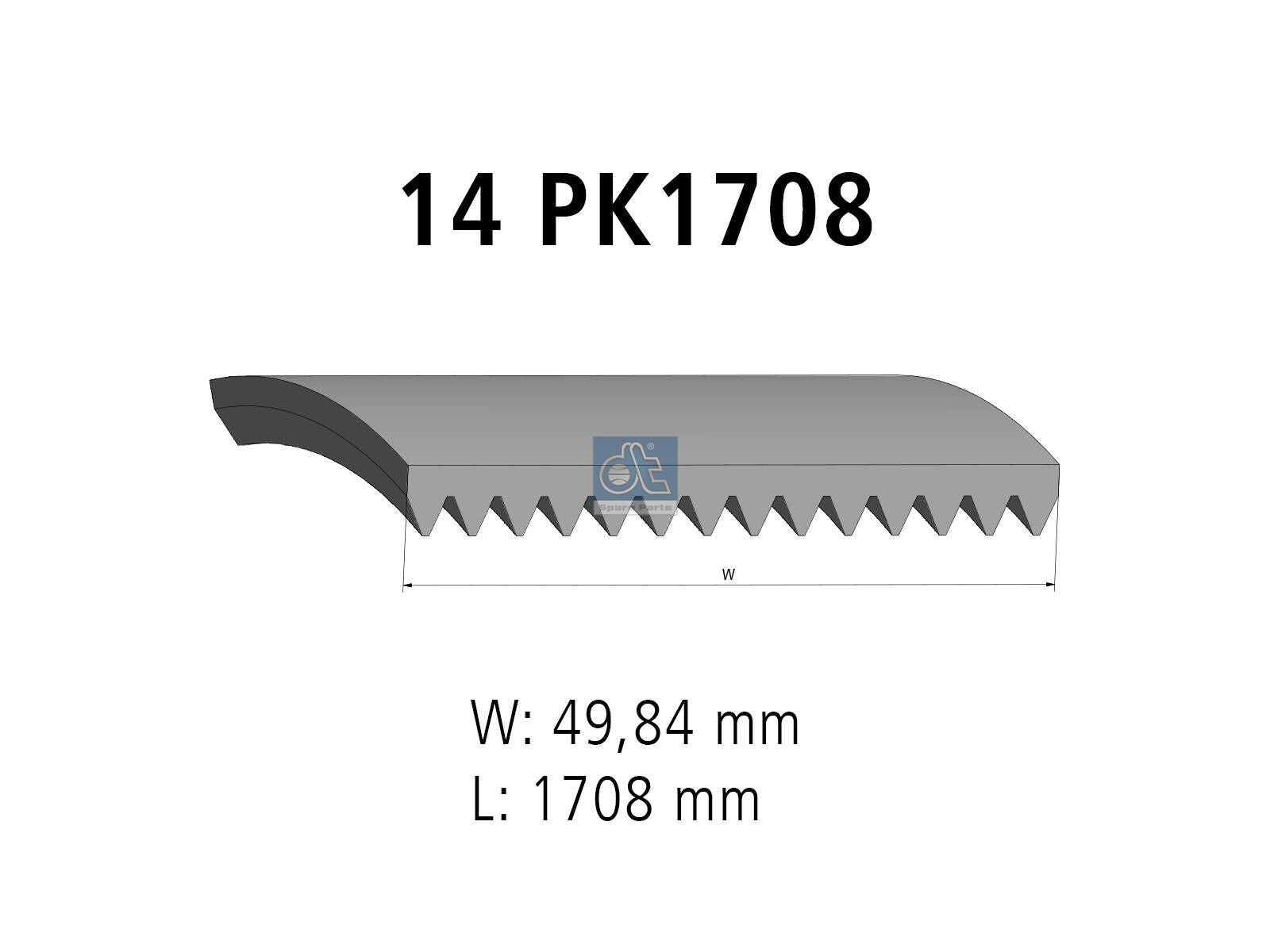 Multiribbed belt | DT Spare Parts 3.34337