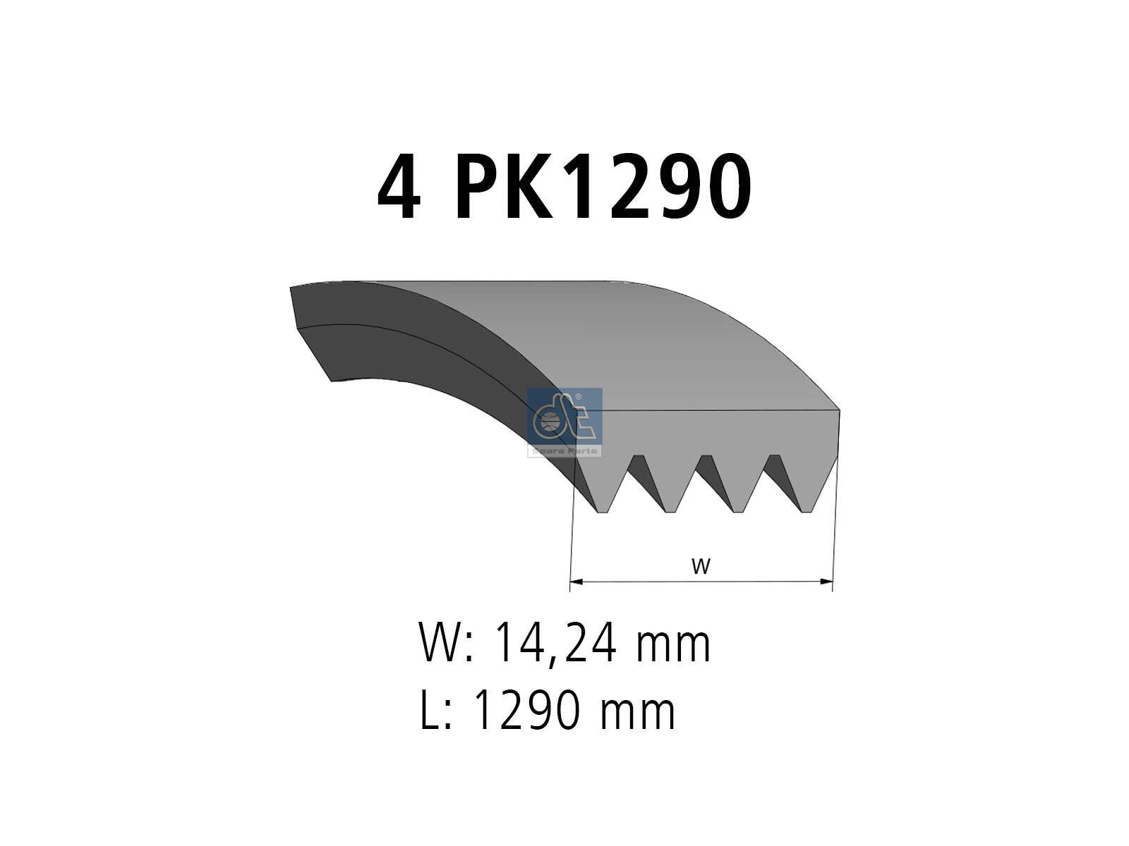 Multiribbed belt | DT Spare Parts 3.34339