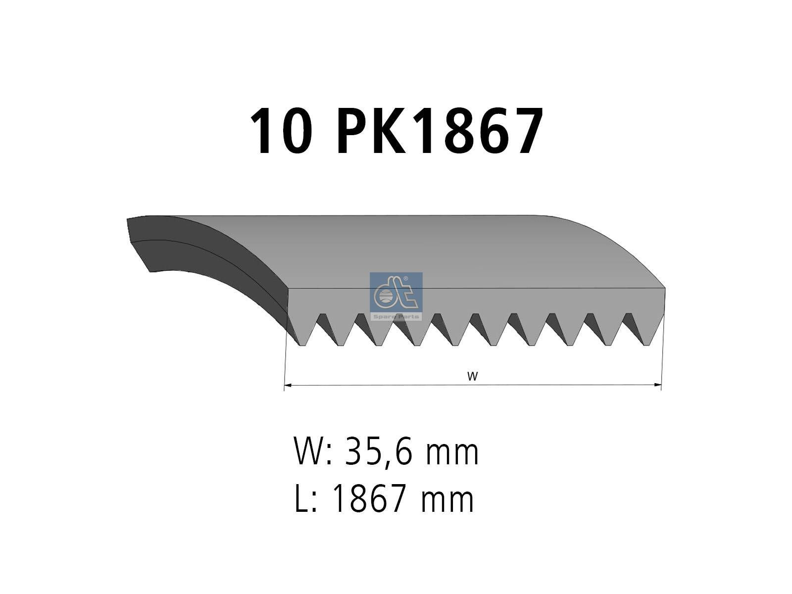Multiribbed belt | DT Spare Parts 4.80700