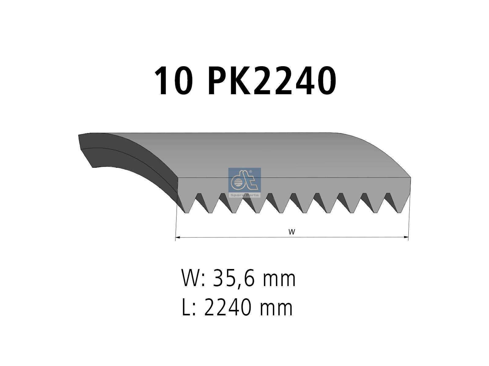 Multiribbed belt | DT Spare Parts 4.80737