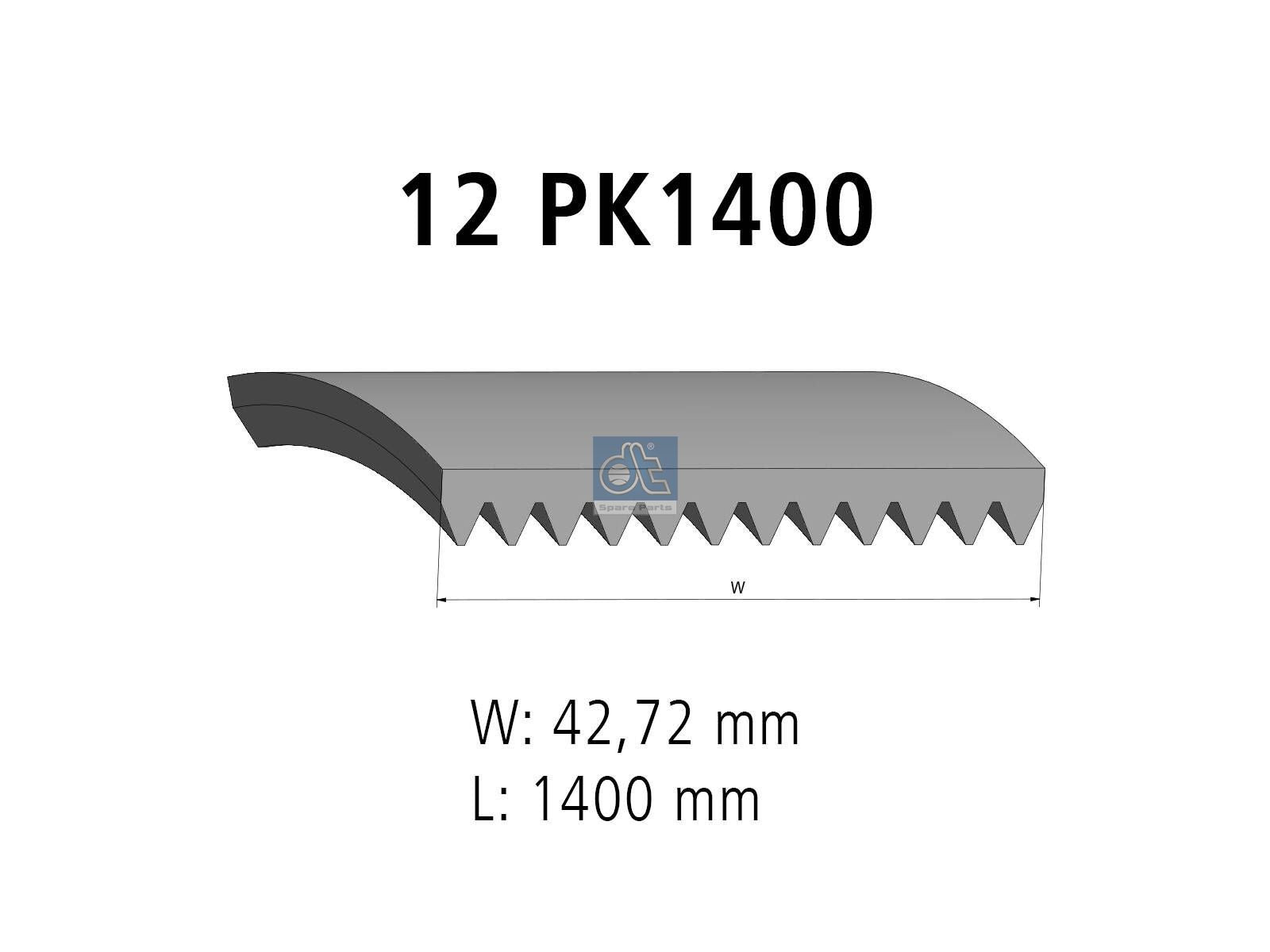 Multiribbed belt | DT Spare Parts 4.80772