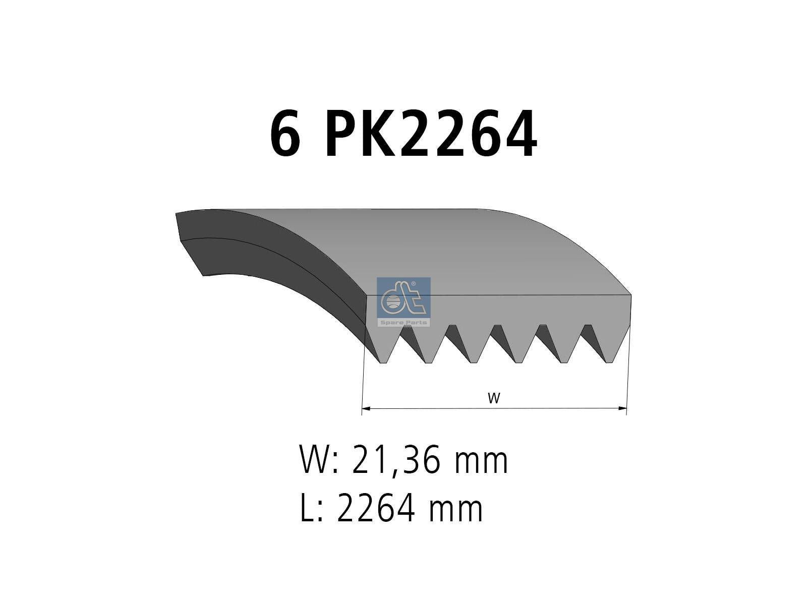 Multiribbed belt | DT Spare Parts 4.80921