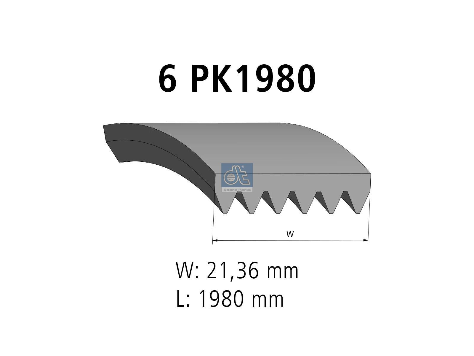 Multiribbed belt | DT Spare Parts 4.81425