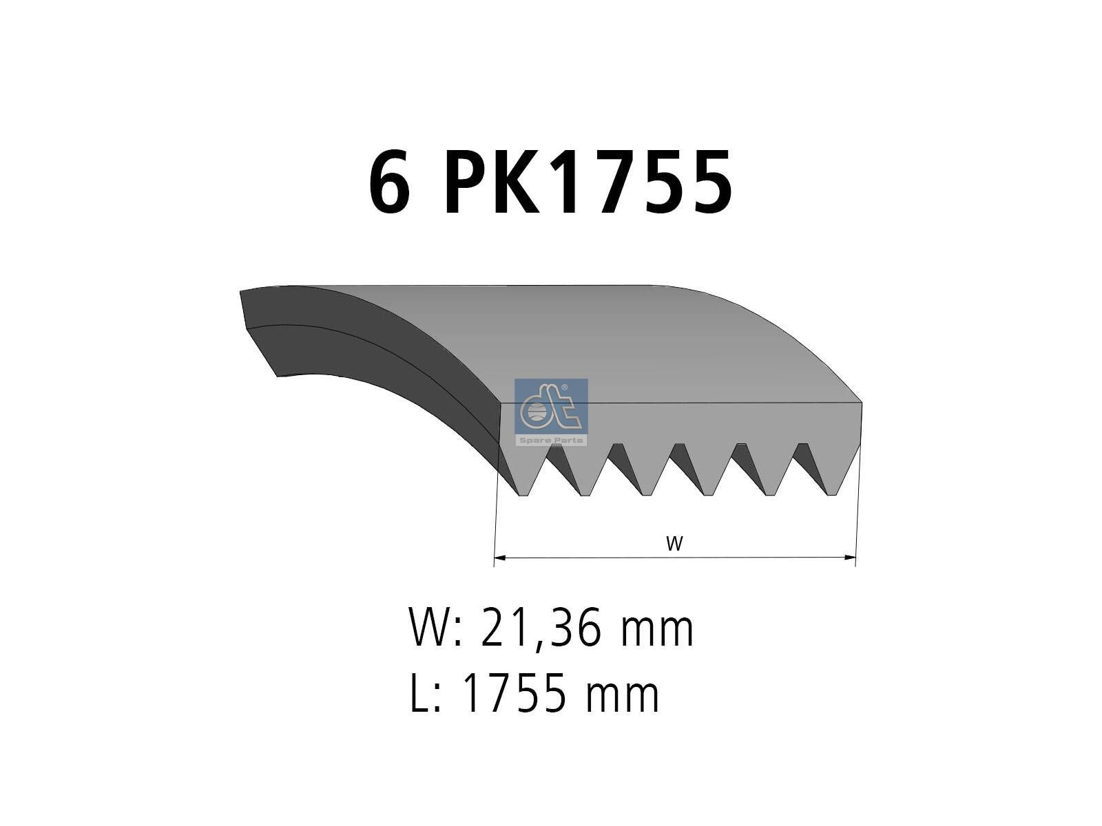 Multiribbed belt | DT Spare Parts 6.31518