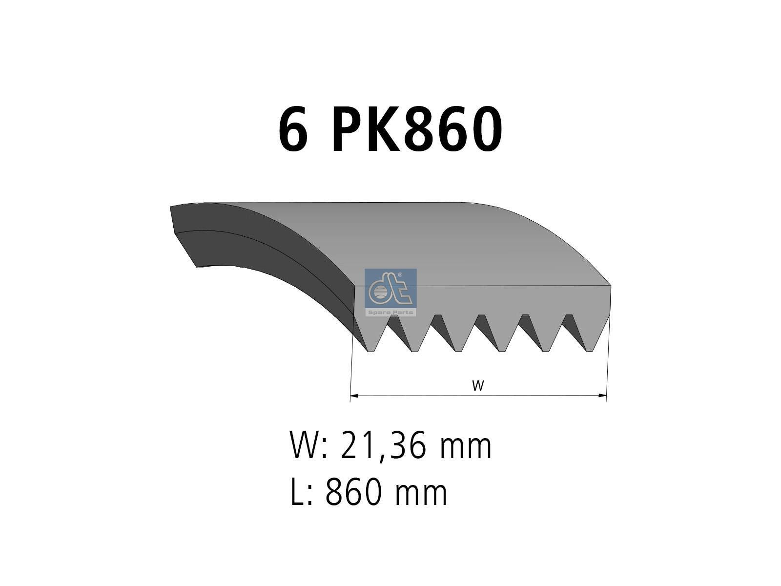 Multiribbed belt | DT Spare Parts 6.31546