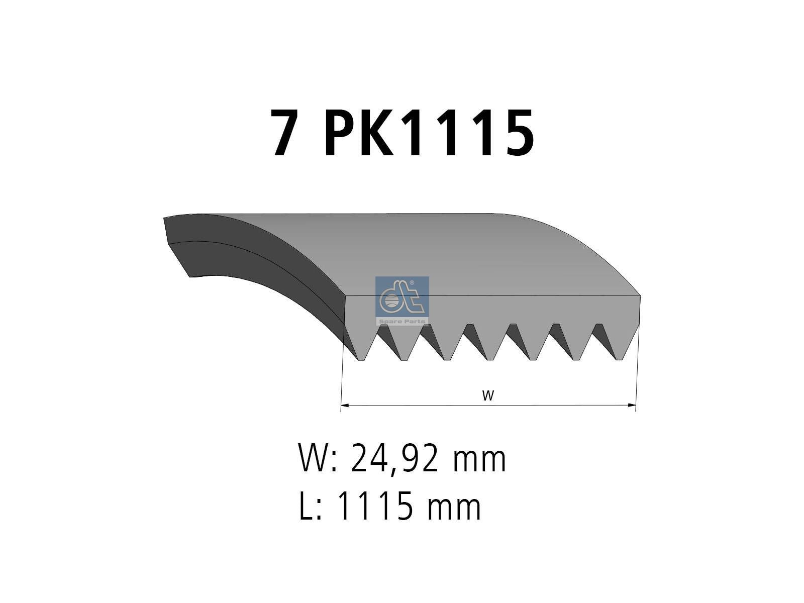 Multiribbed belt | DT Spare Parts 6.31549