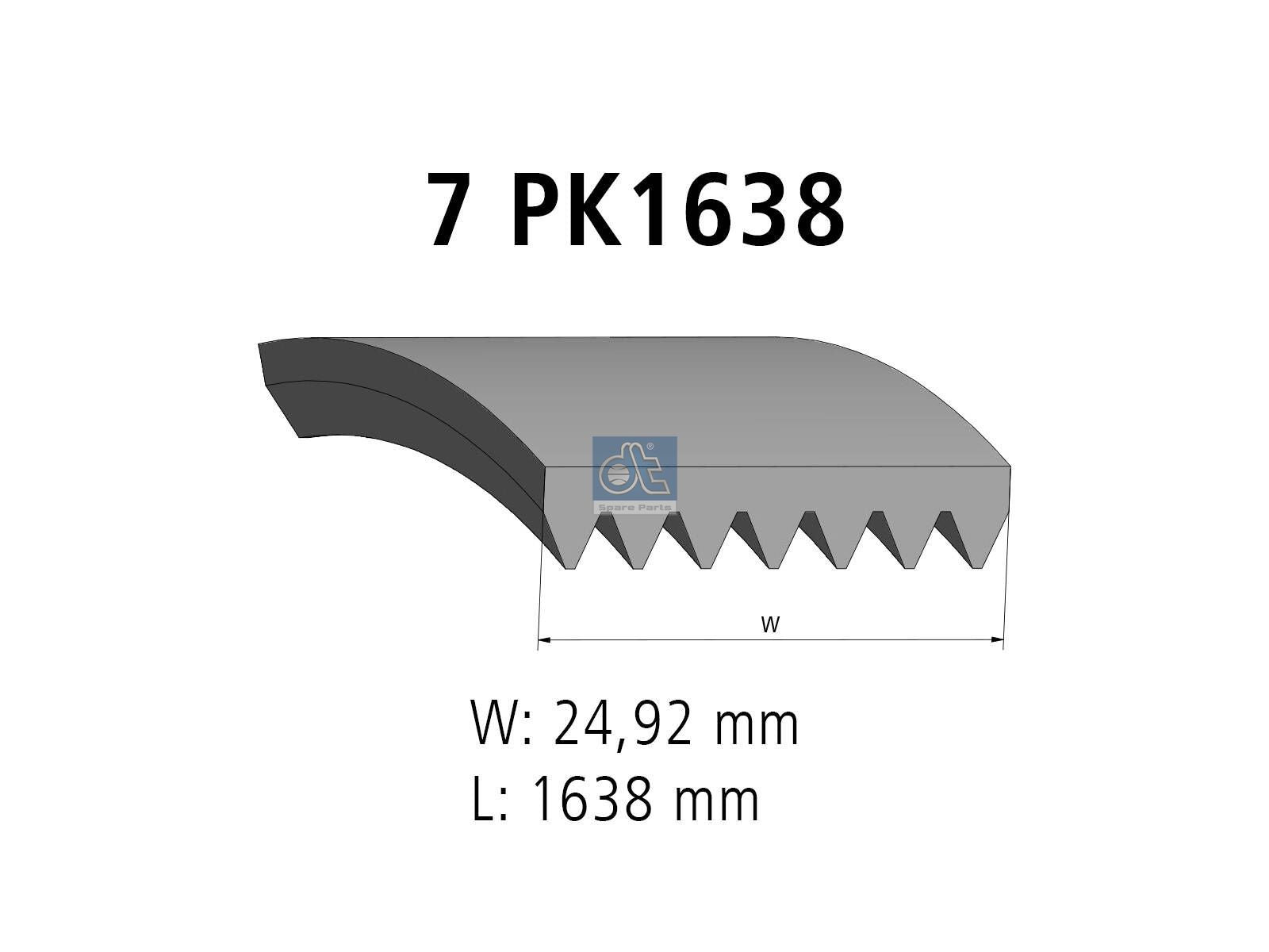 Multiribbed belt | DT Spare Parts 6.31561