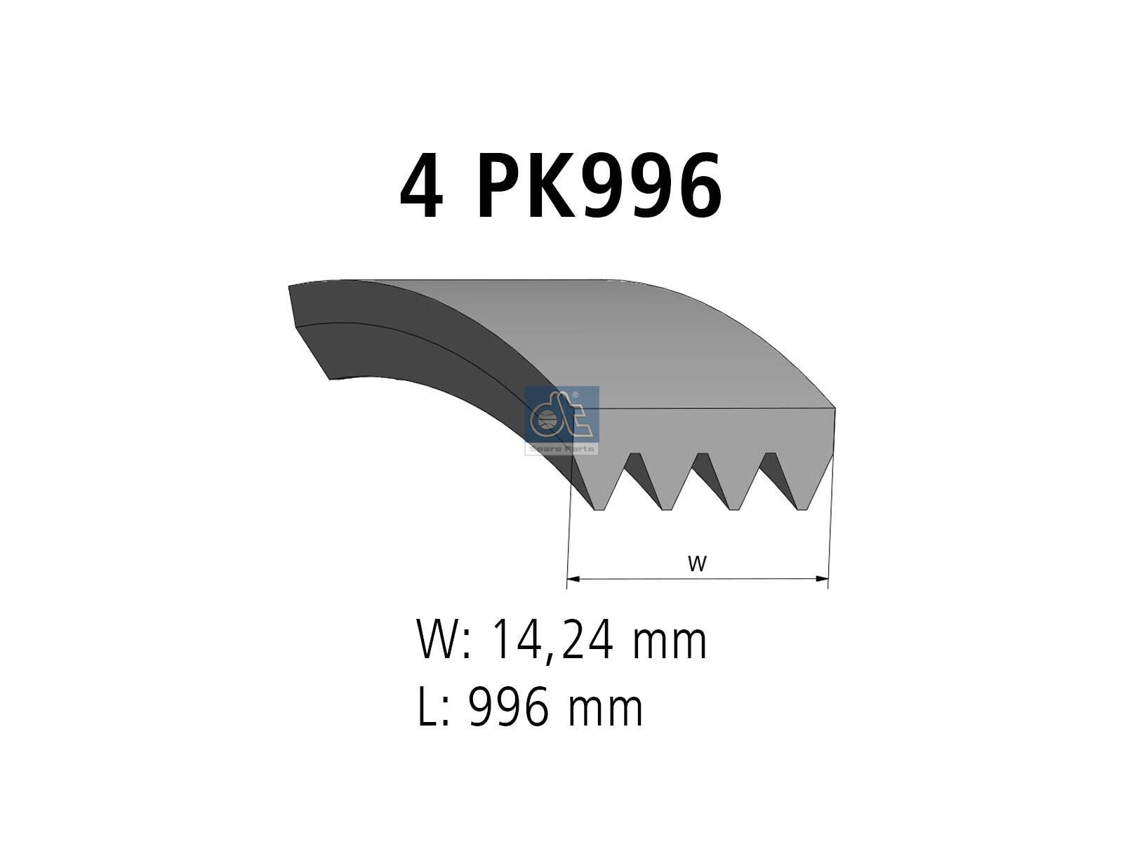 Multiribbed belt | DT Spare Parts 7.54816