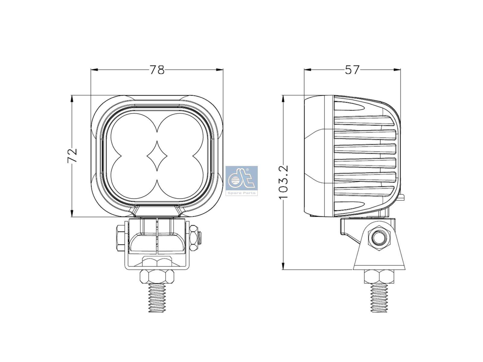 Work lamp | DT Spare Parts 9.69033