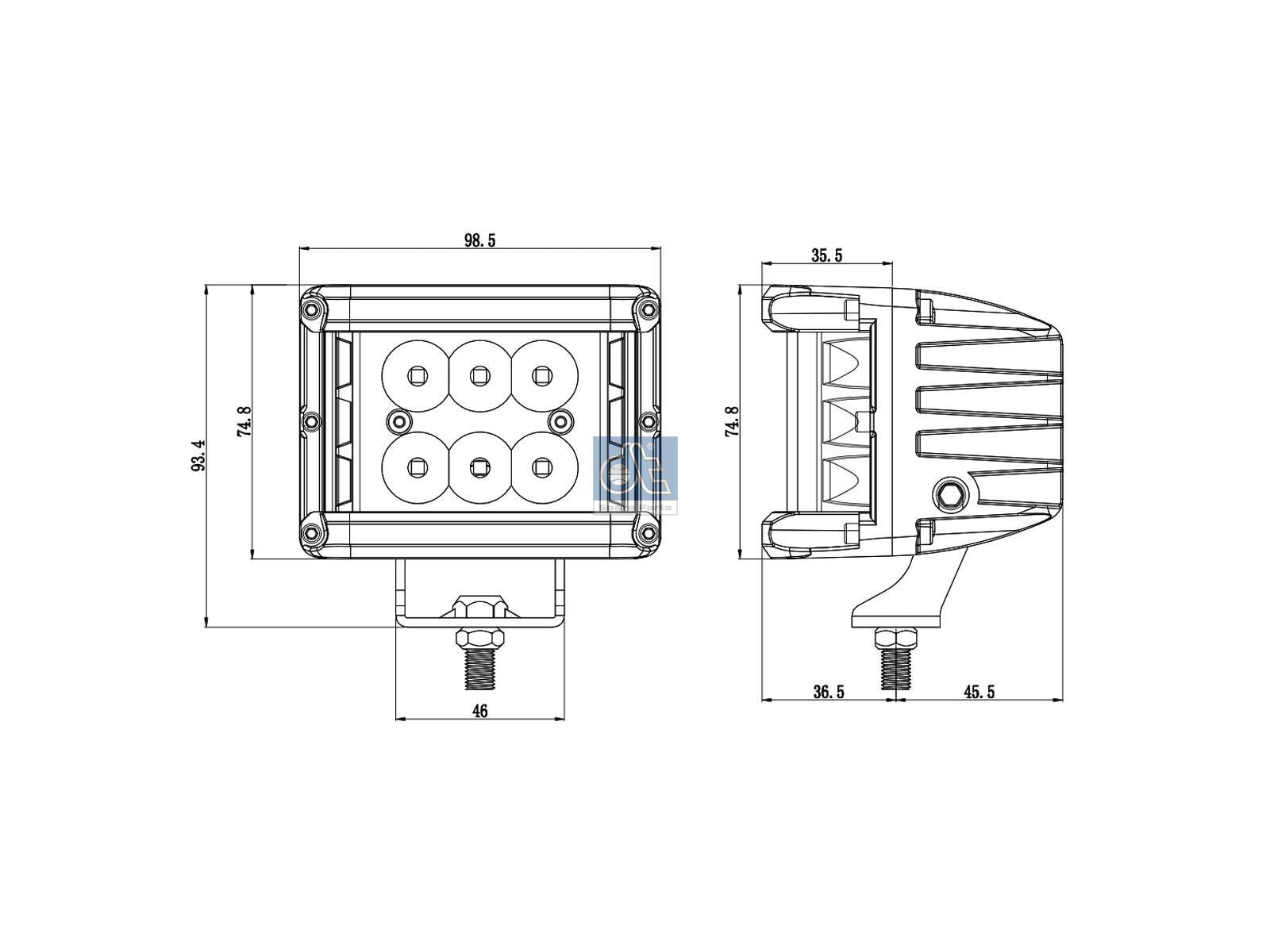 Work lamp | DT Spare Parts 9.69045
