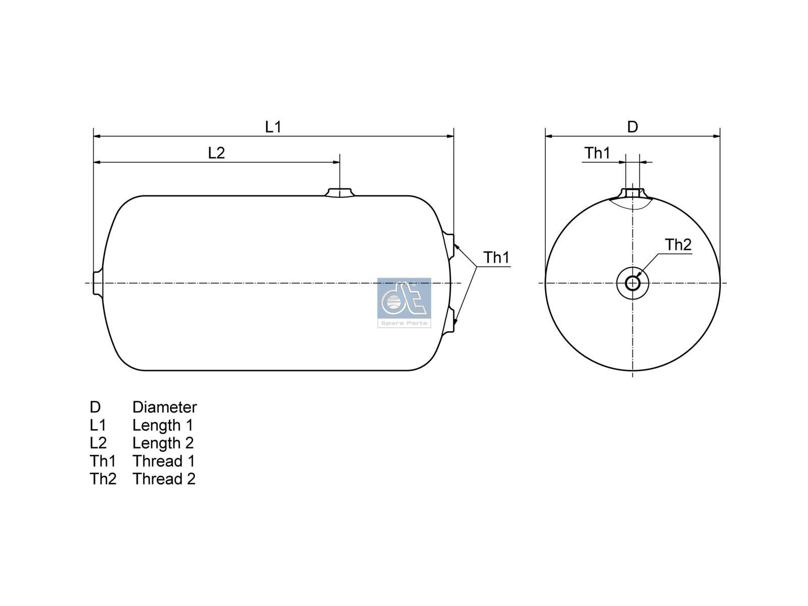 Air tank | DT Spare Parts 1.18394