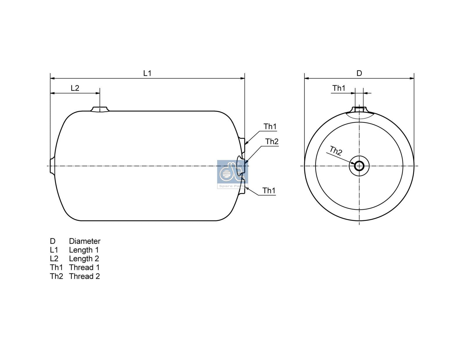 Air tank | DT Spare Parts 2.44341