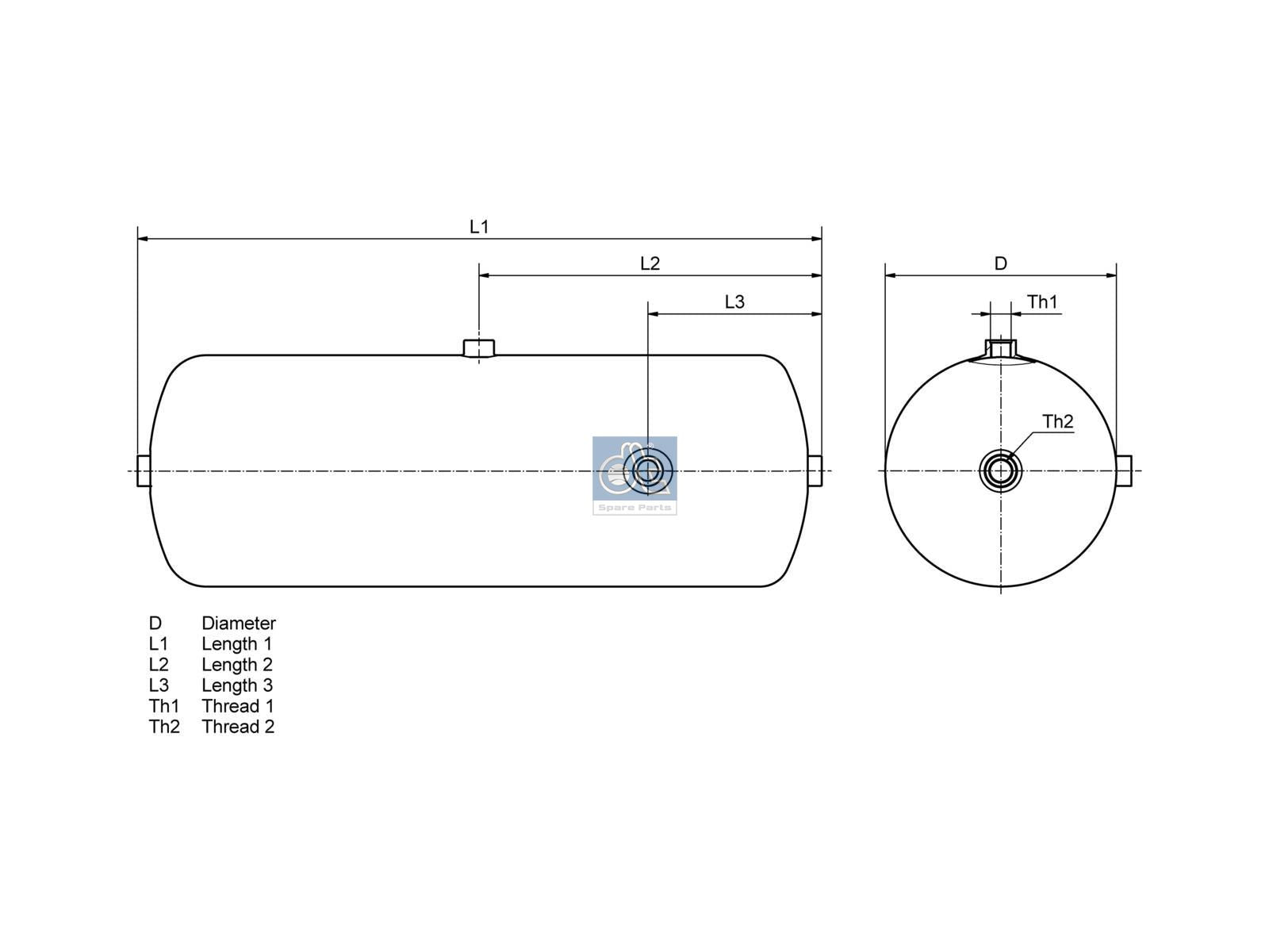 Air tank | DT Spare Parts 5.70060