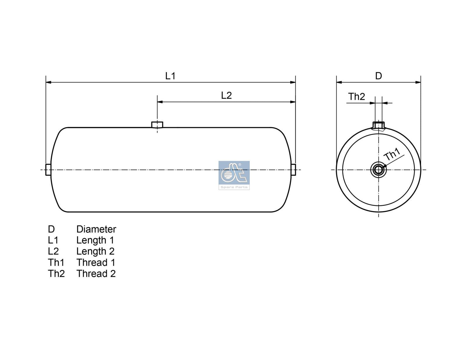Air tank | DT Spare Parts 1.18398