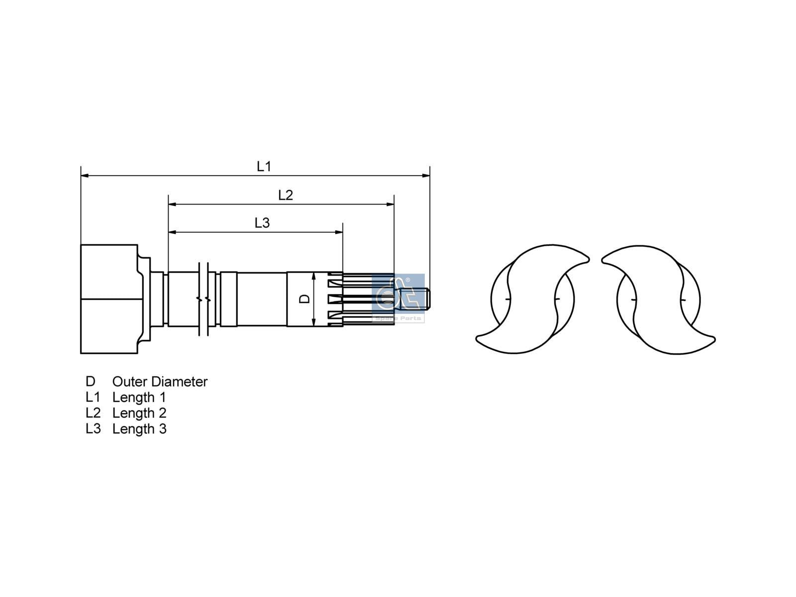Brake camshaft | DT Spare Parts 10.13116