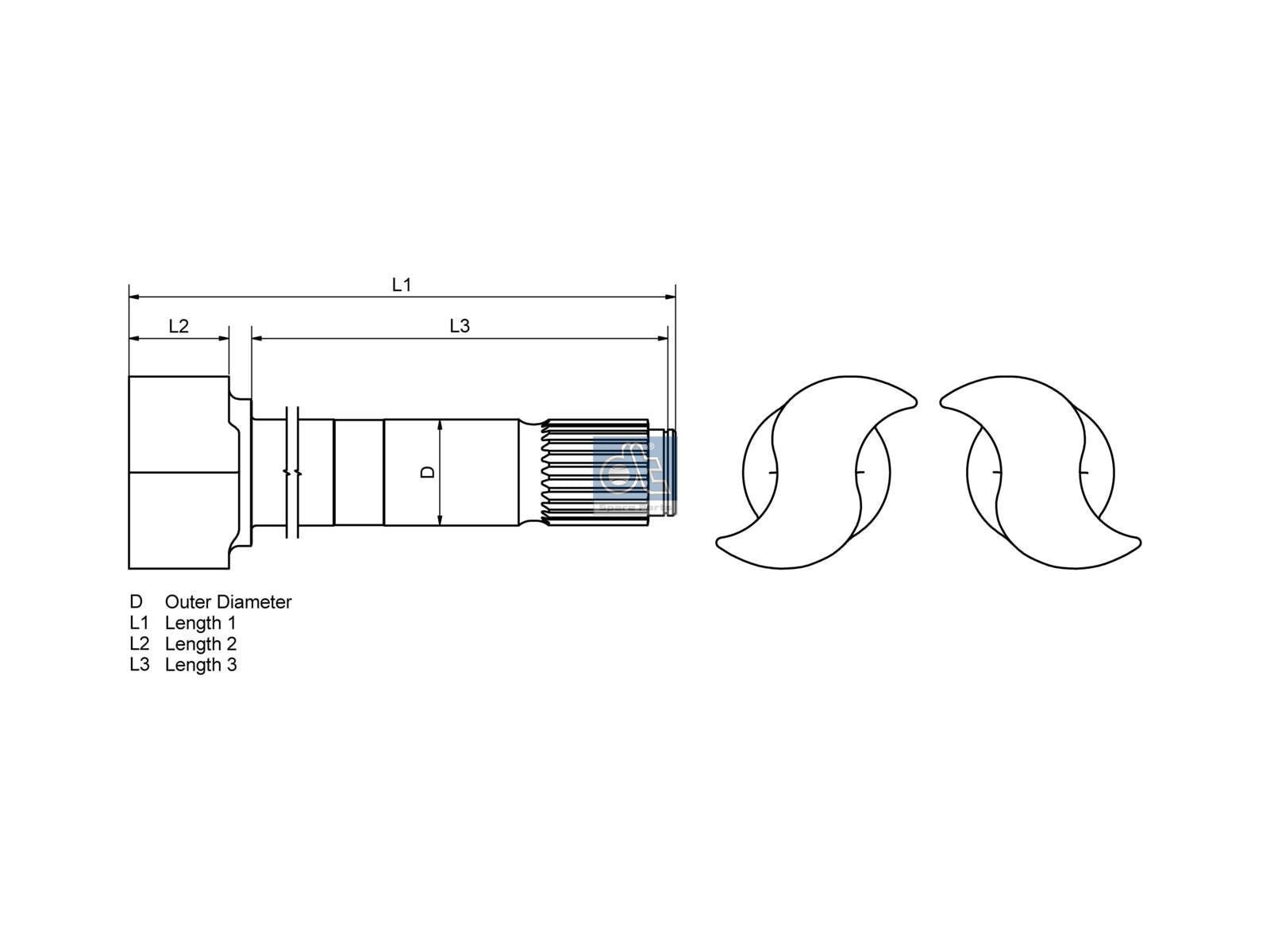 Brake camshaft | DT Spare Parts 4.67112