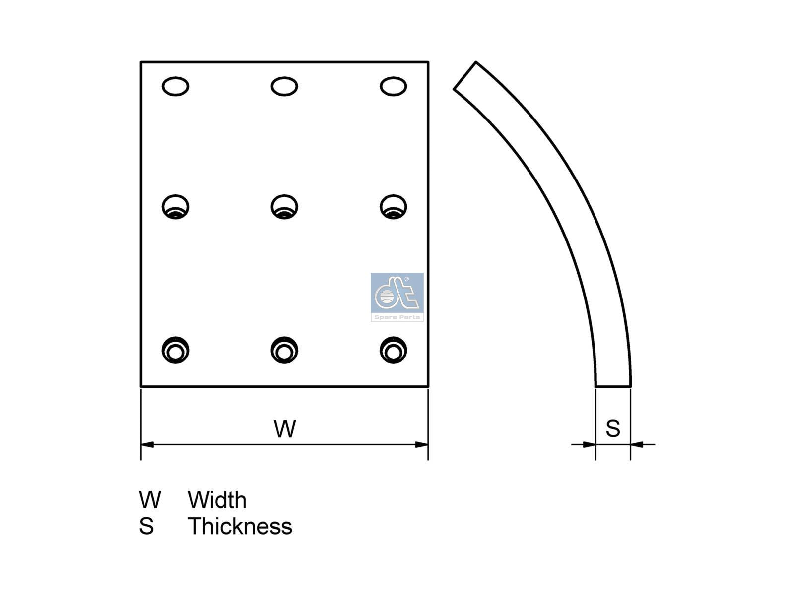 Drum brake lining kit | DT Spare Parts 4.91133