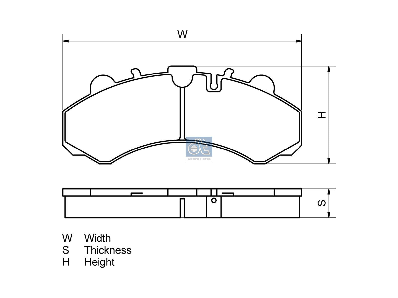Disc brake pad kit | DT Spare Parts 7.92605