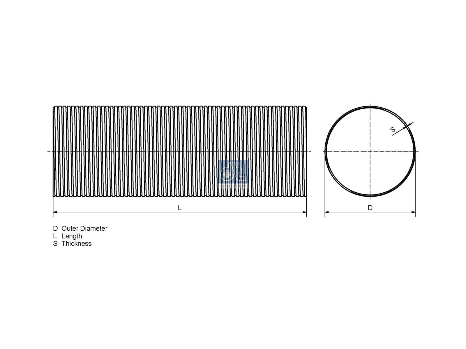 Flexible pipe | DT Spare Parts 6.37154