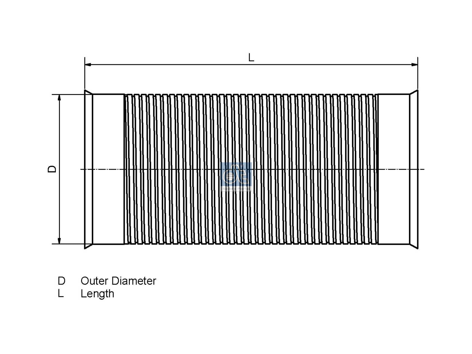 Flexible pipe | DT Spare Parts 1.12824