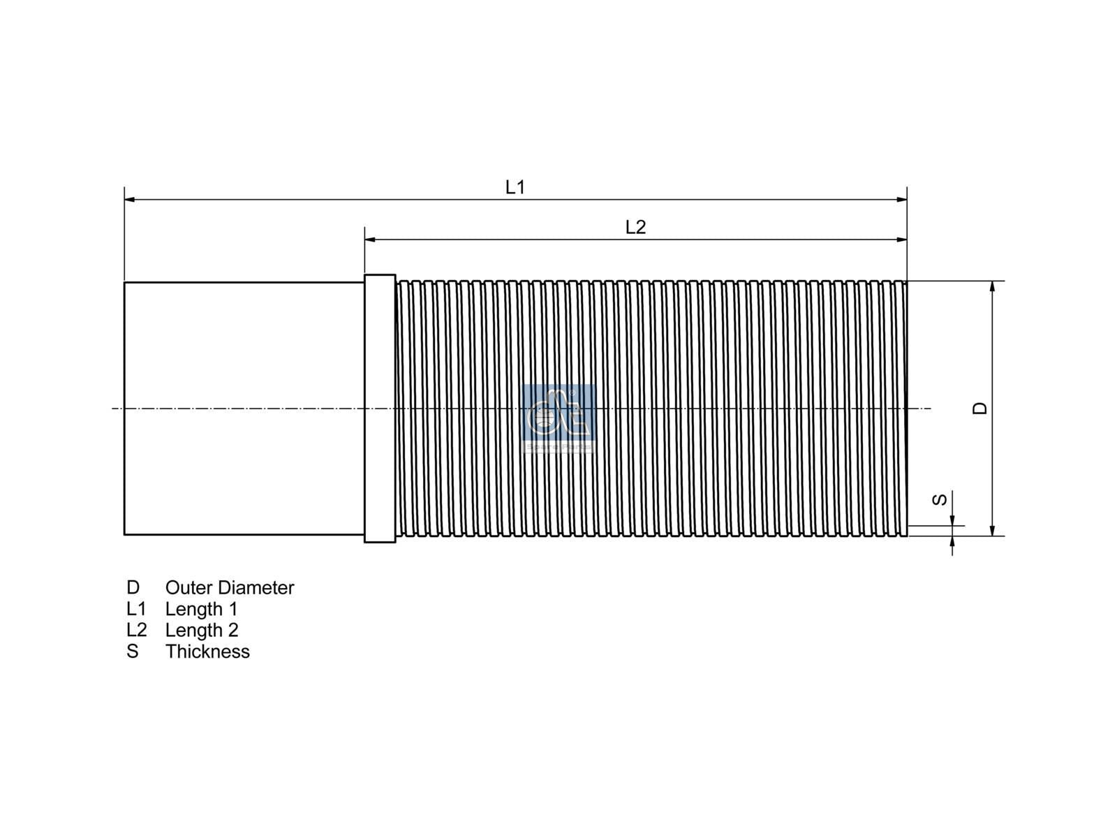 Flexible pipe | DT Spare Parts 3.25053