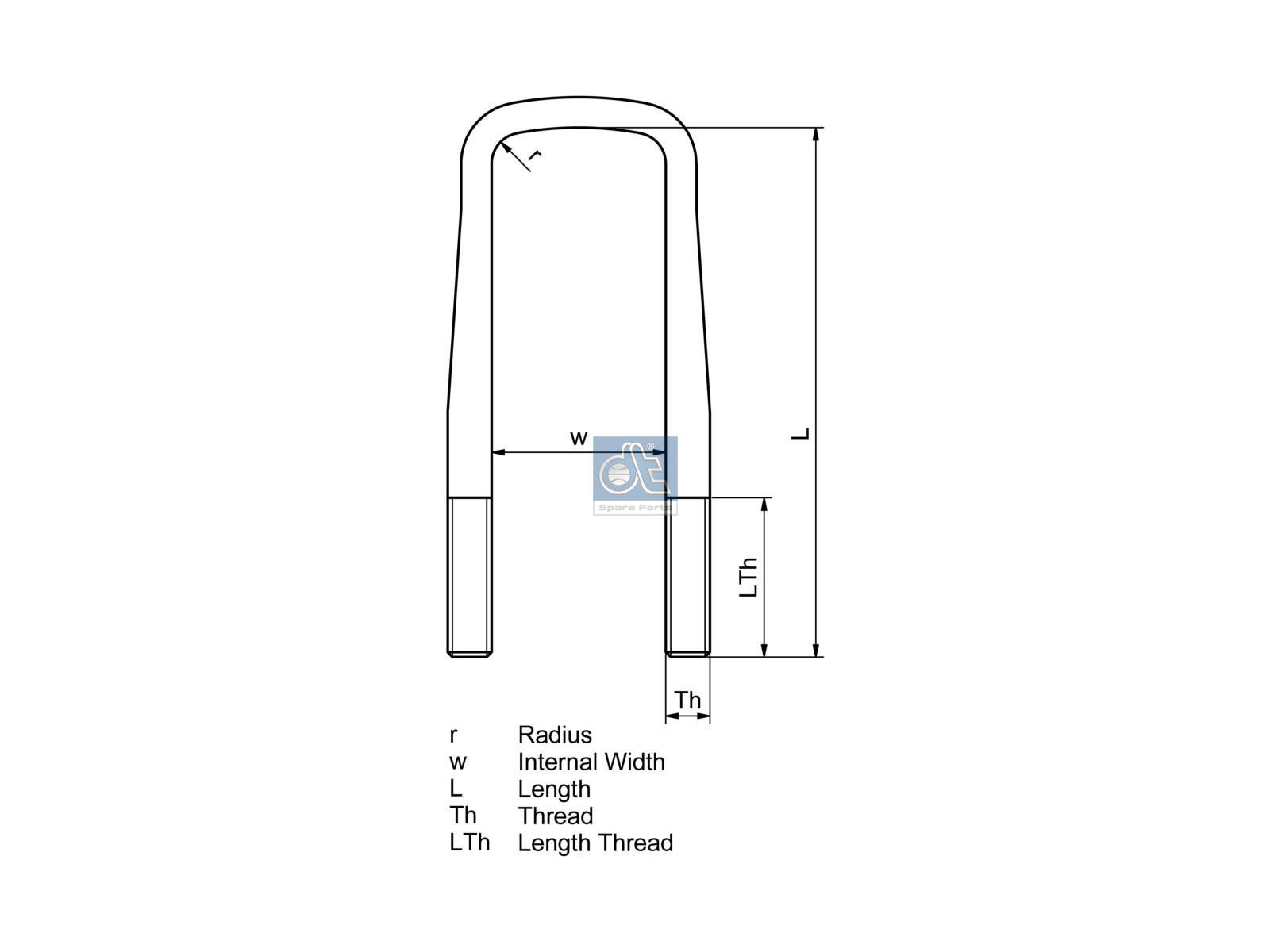 U-bolt | DT Spare Parts 10.16318