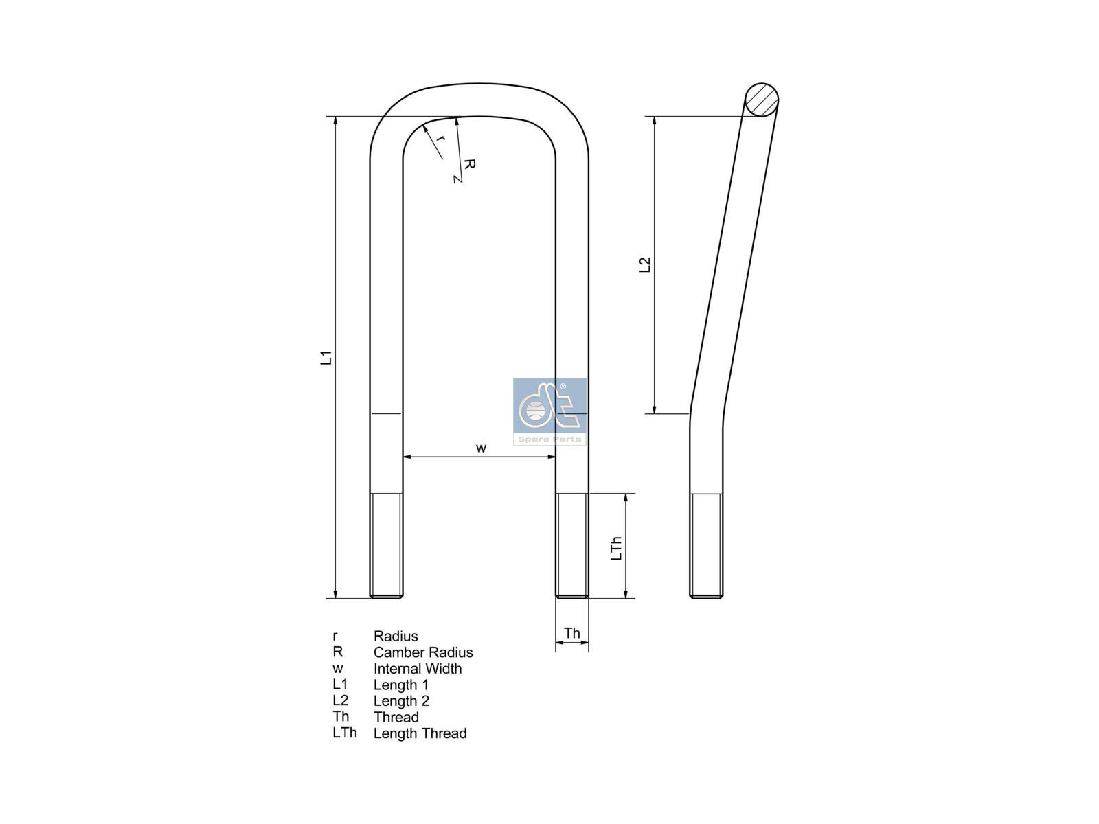 U-bolt | DT Spare Parts 1.25402