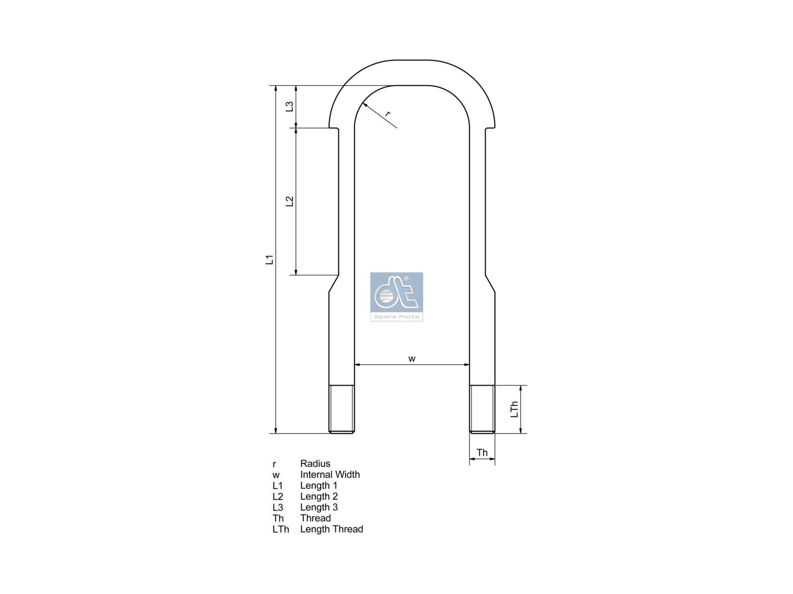U-bolt | DT Spare Parts 1.25421